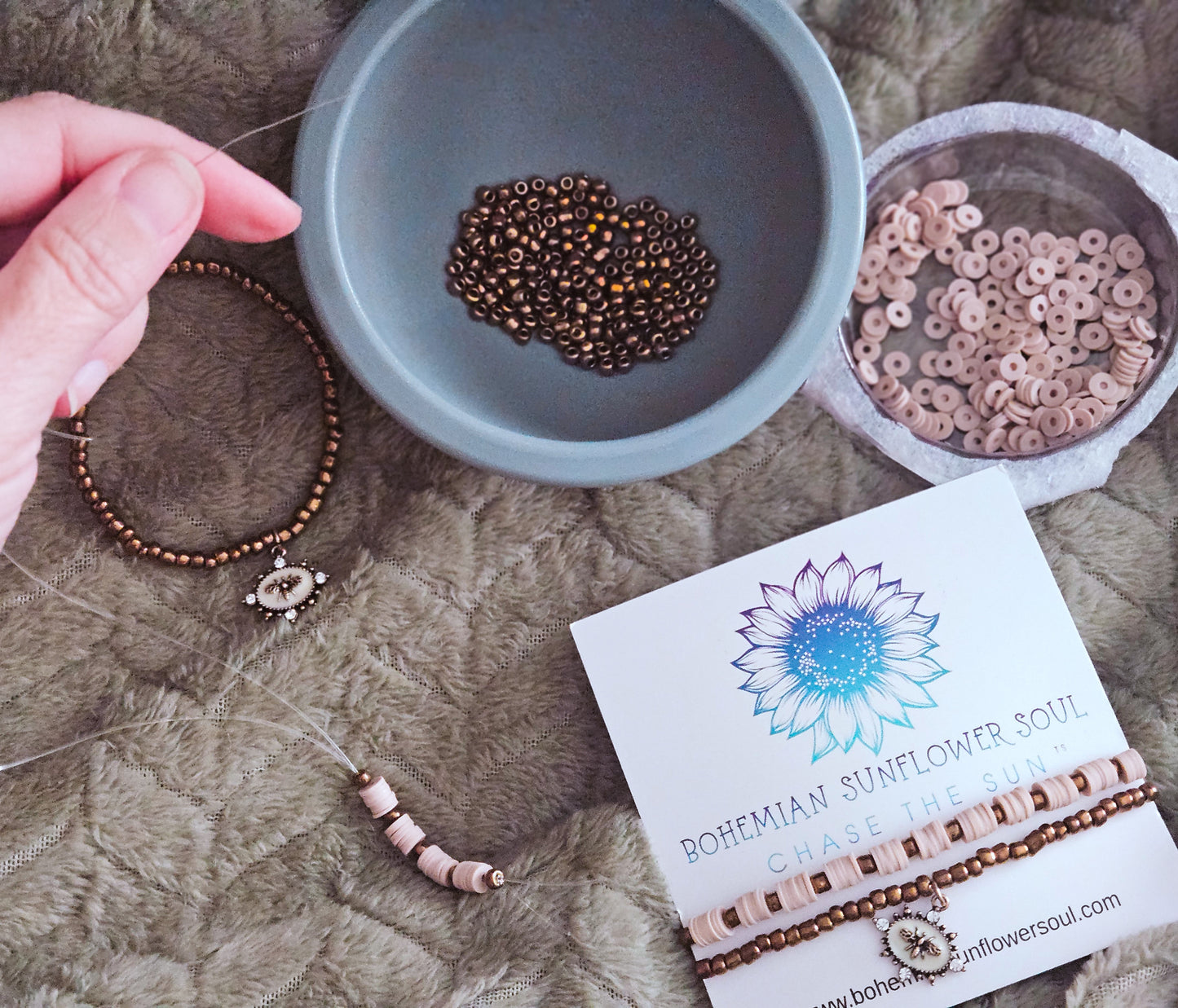 Antique Bee Double Bracelet