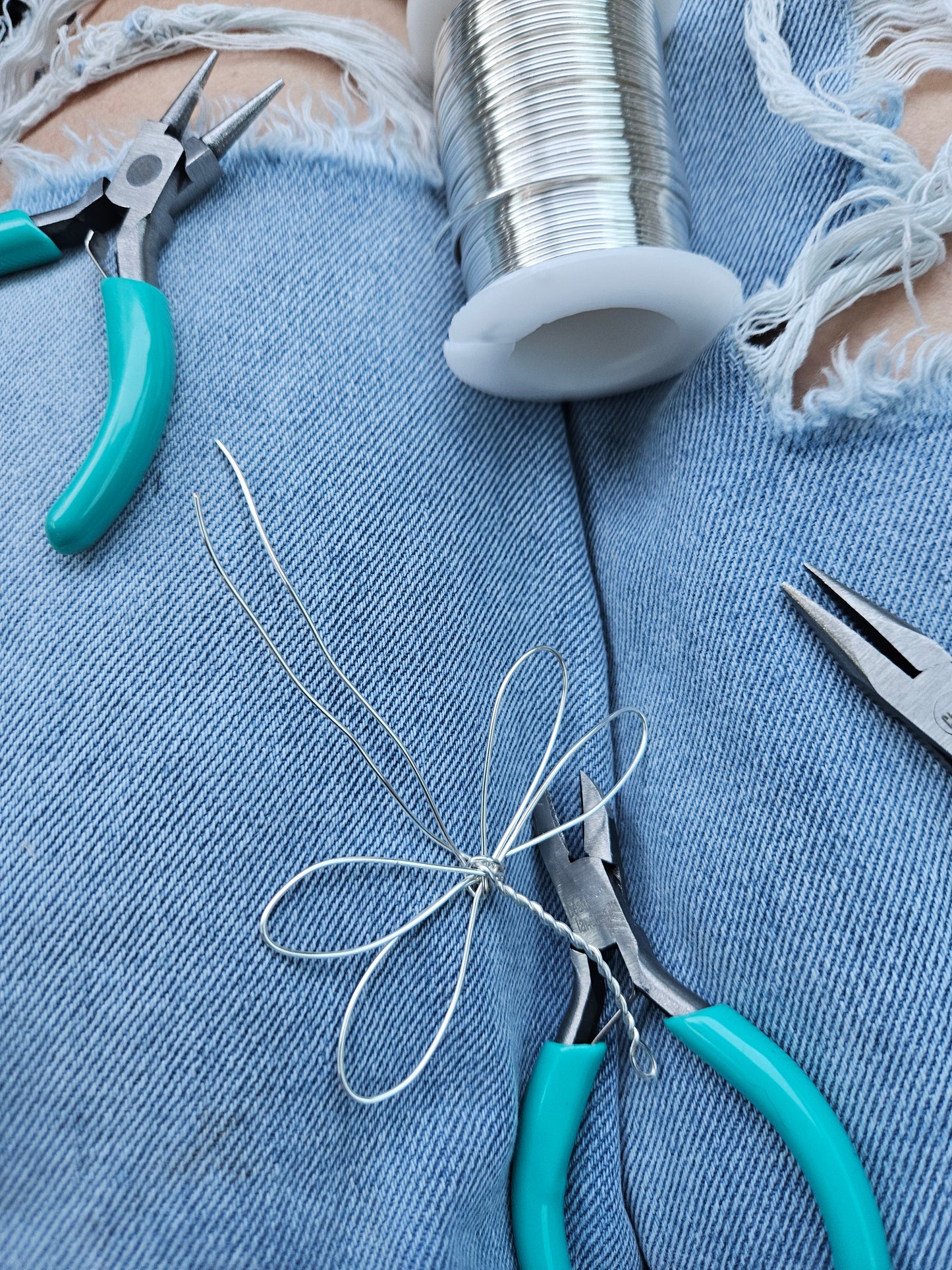 Dragonfly Silver & Pearl Necklace