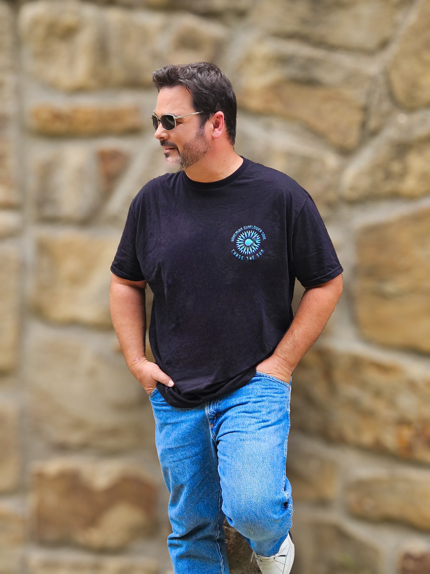 Original Bohemian Sunflower Soul Tee 2 - Black