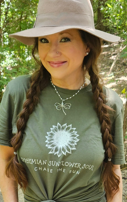 Dragonfly Silver & Pearl Necklace