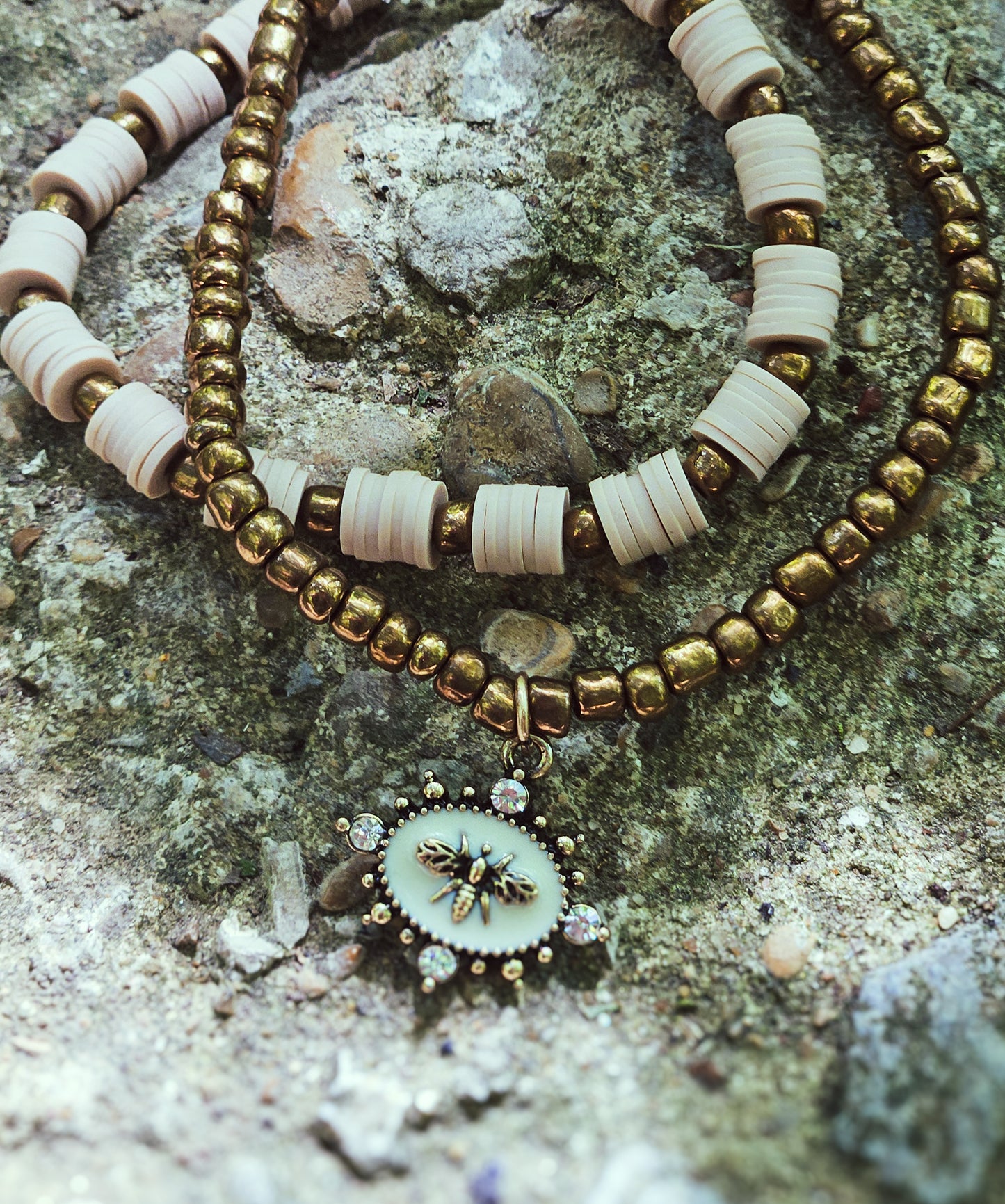 Antique Bee Double Bracelet