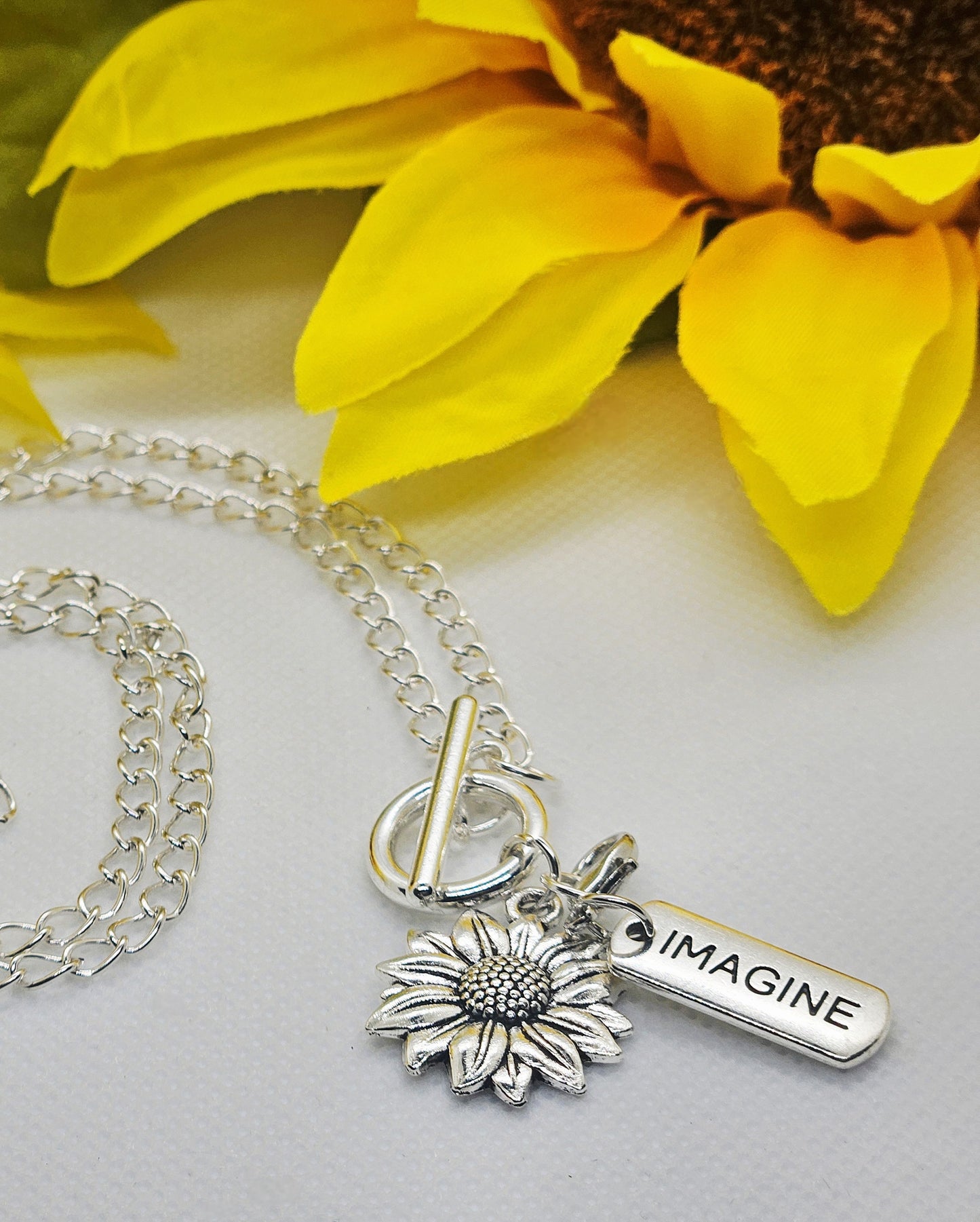 Imagine Sunflower - Silver OT Necklace